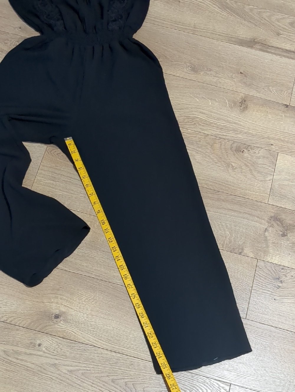 Monteau Los Angeles Black Sleeveless jumpsuit skinny elastic waistband Size Smal - Picture 7 of 13
